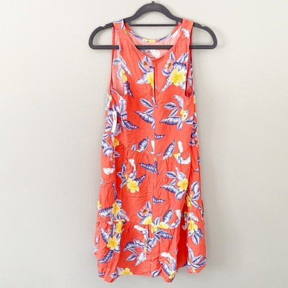 NEW Old Navy bold floral‎ sleeveless ruffle flare twirl summer dress - Small - Picture 4 of 7